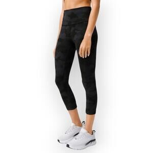 Lululemon Wunder Train High-Rise Crop Legging SIZE 4 Coal Camo Everlux Pants